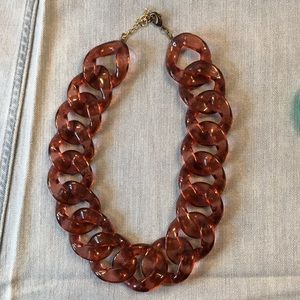 Brown link necklace